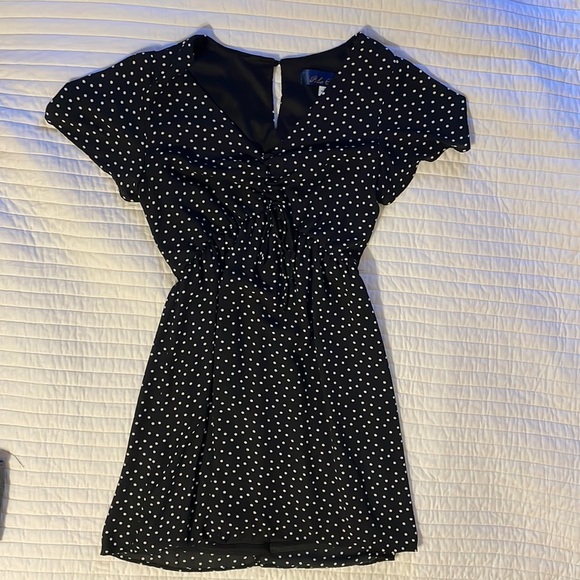 Francesca’s Black and white polka dot midi dress size s - Picture 1 of 2